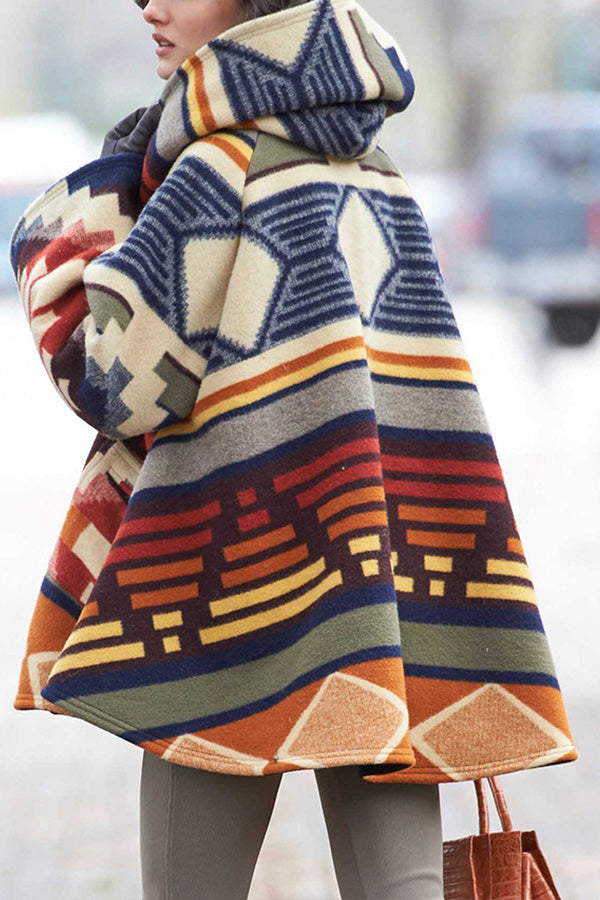 Aveline™ Abrigo con capucha estampado