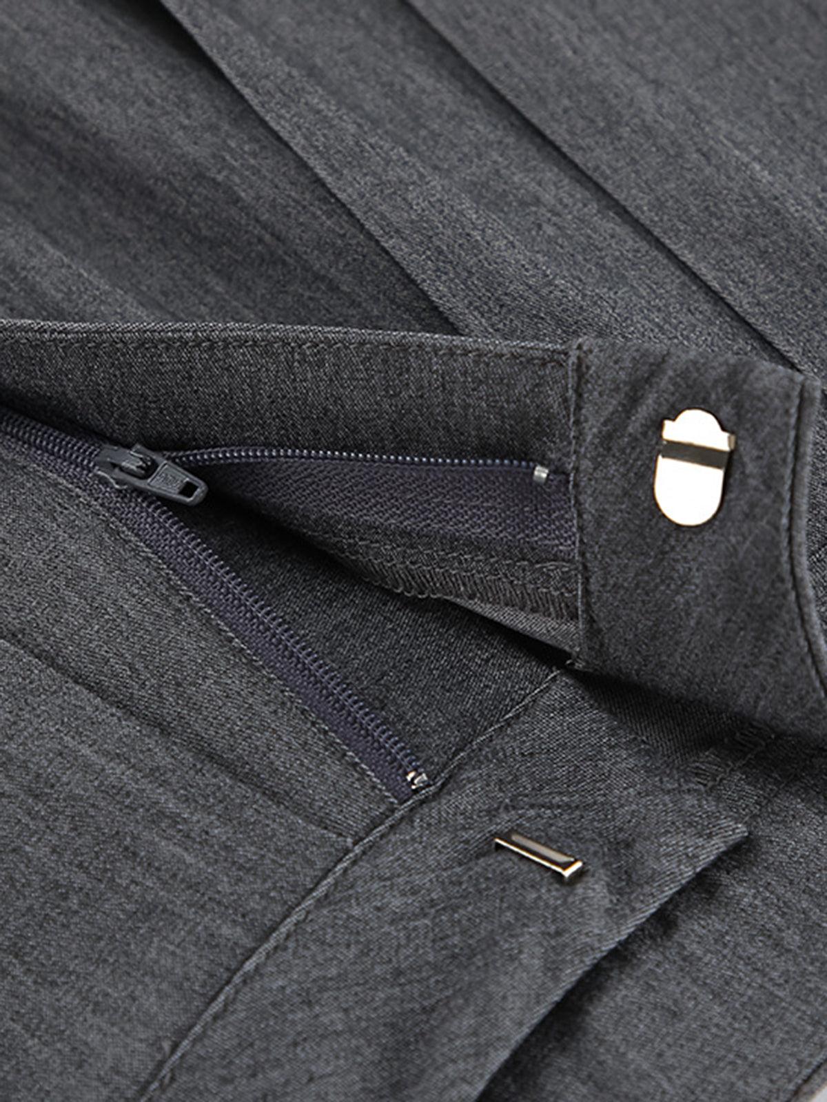 Pantalón largo de cintura alta con pliegues