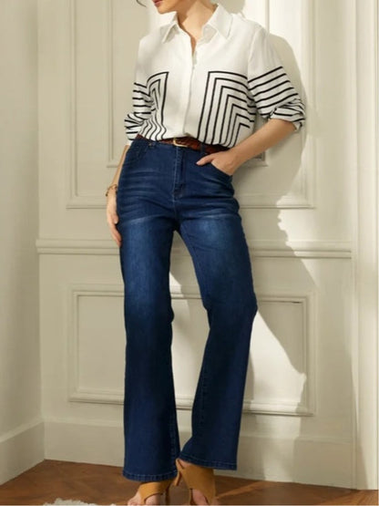 Camisa de rayas de lino