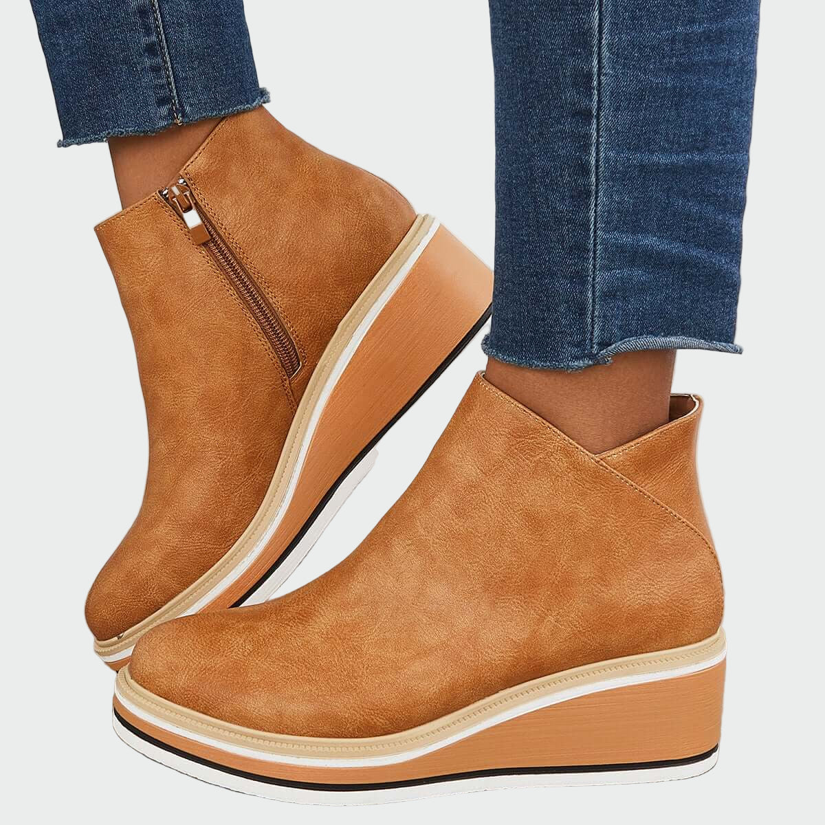 Blanka™ | Botas de cuero con plataforma