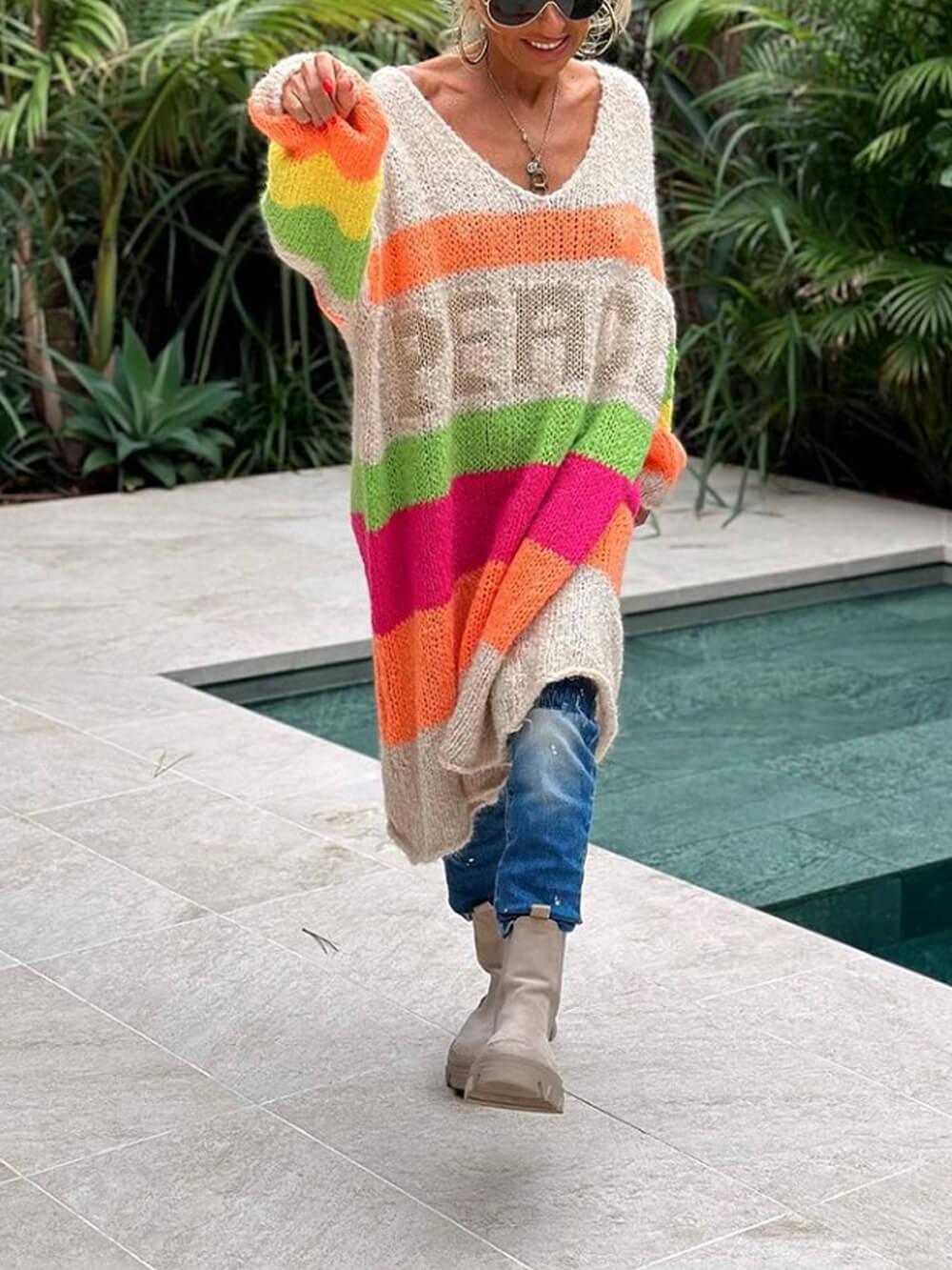 Jersey bohemio de punto casual