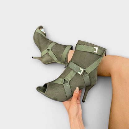 Ruica™ Zapatos elegantes con tacón y puntera abierta