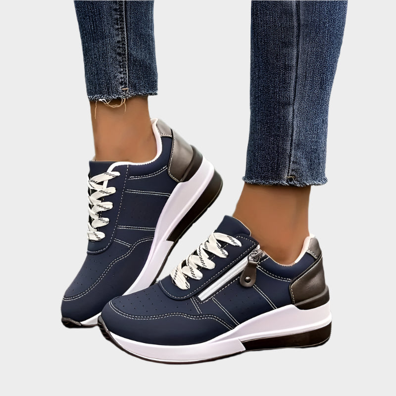 Mara™ Zapatillas con cremallera y suela gruesa