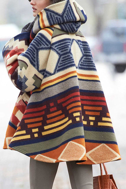 Aveline™ Abrigo con capucha estampado