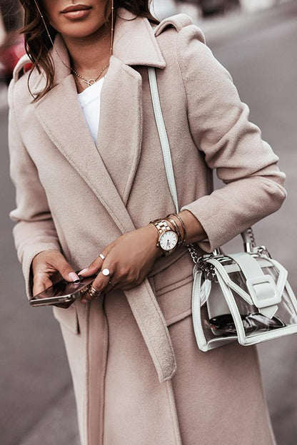 Abrigo largo de lana