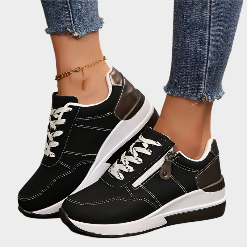 Mara™ Zapatillas con cremallera y suela gruesa