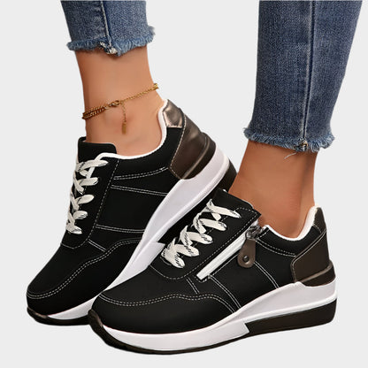 Mara™ Zapatillas con cremallera y suela gruesa