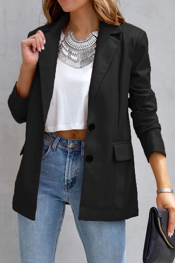 Blazer efecto piel con bolsillos FASHION AFFAIRS