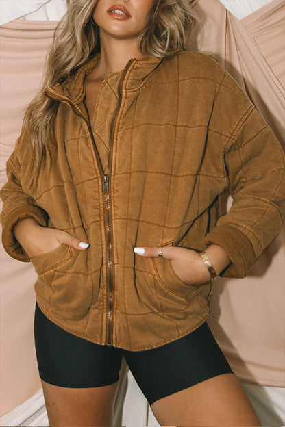 Liora™ Chaqueta acolchada corta con cremallera