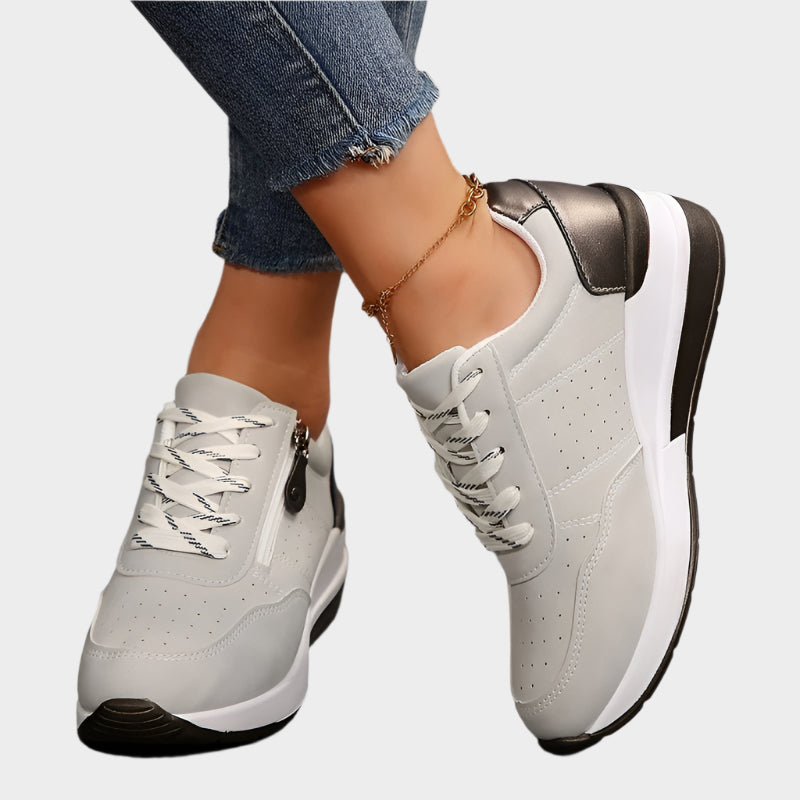 Mara™ Zapatillas con cremallera y suela gruesa