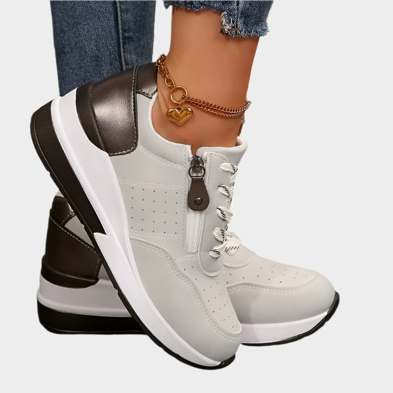 Mara™ Zapatillas con cremallera y suela gruesa