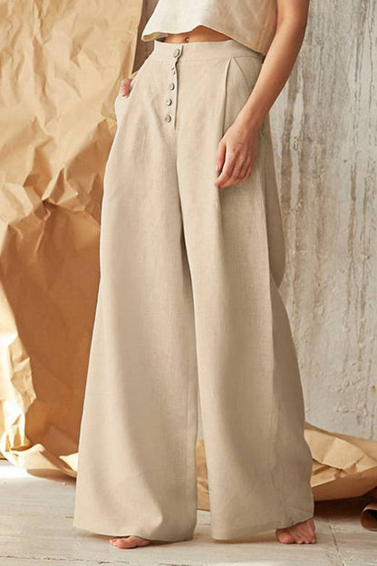Pantalón vintage con bolsillos y botones