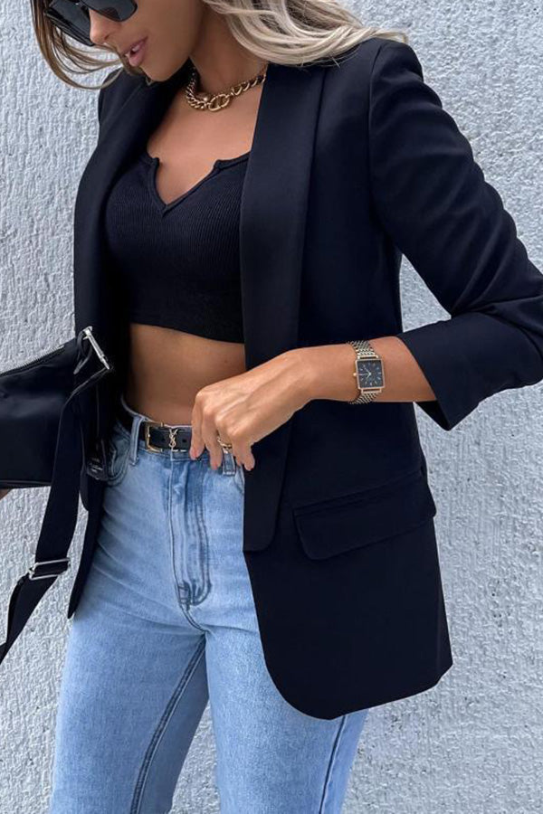 Blazer entallado con estampado sutil