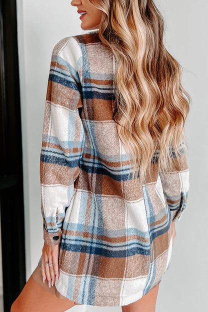 Chaqueta midi de cuadros