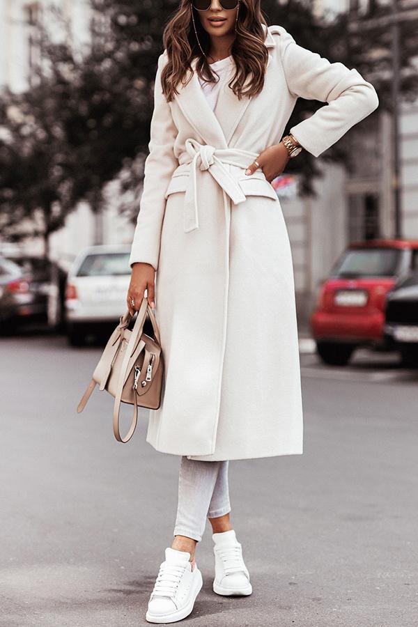 Abrigo largo de lana