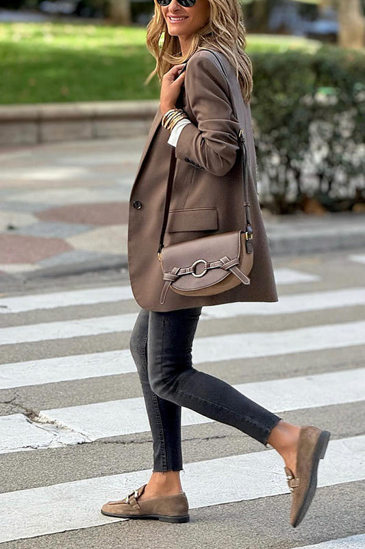 Althea™ Blazer casual holgado con un botón