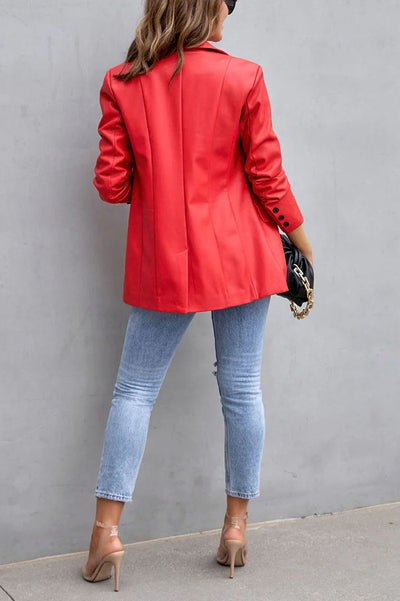 Blazer efecto piel con bolsillos FASHION AFFAIRS