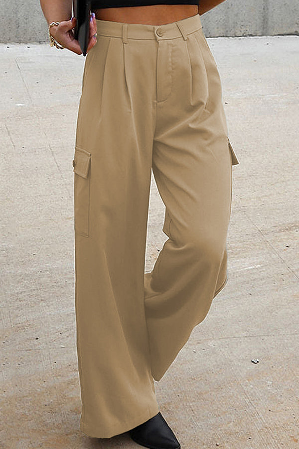 Petos anchos de cintura alta color sólido