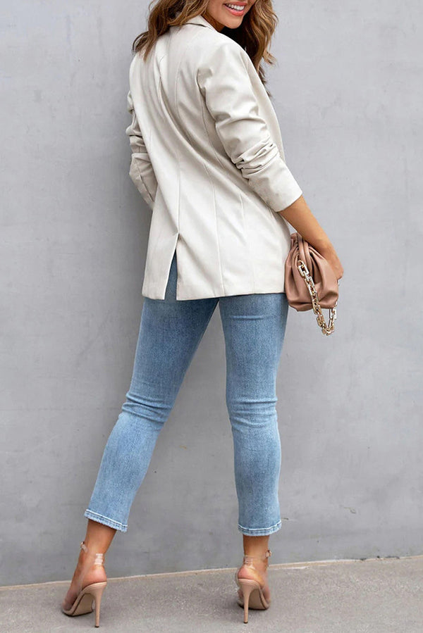 Blazer efecto piel con bolsillos FASHION AFFAIRS