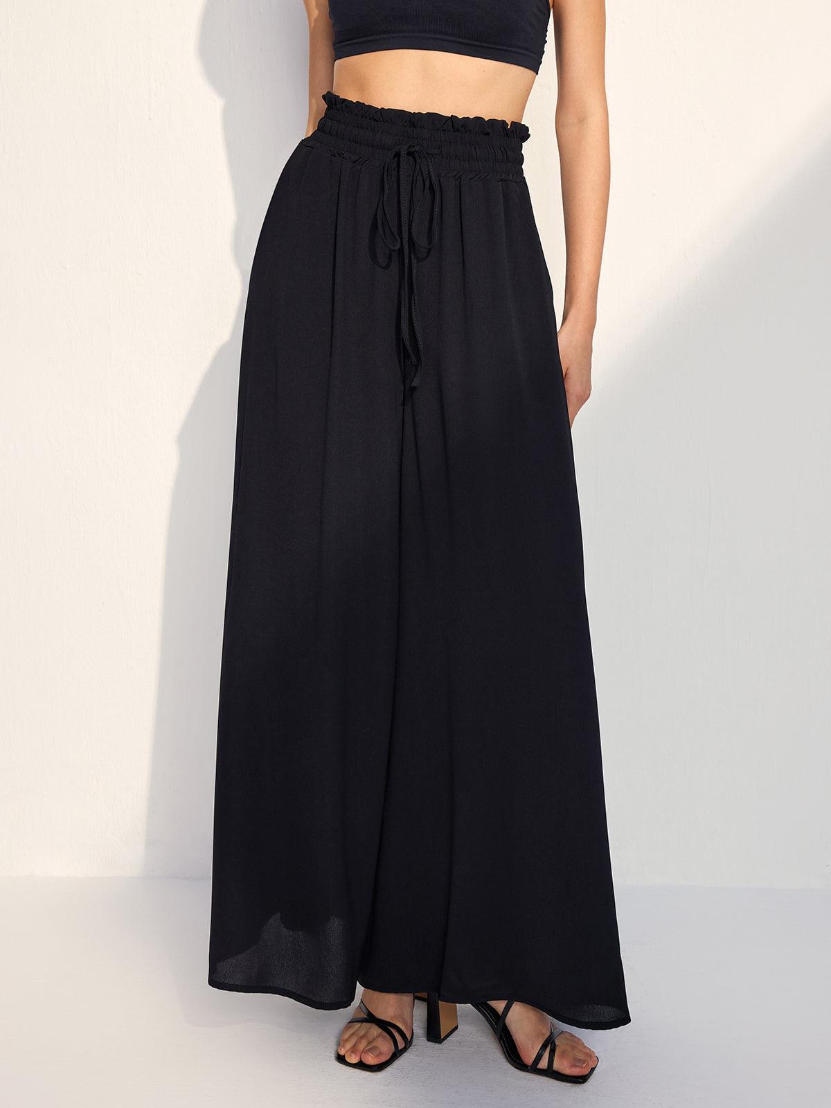 Pantalón casual con cintura elástica y cordón