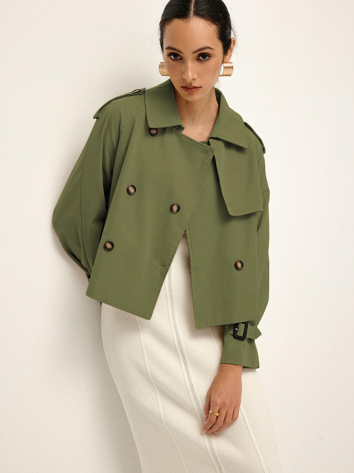 Sienna™ Trench largo cruzado con solapa