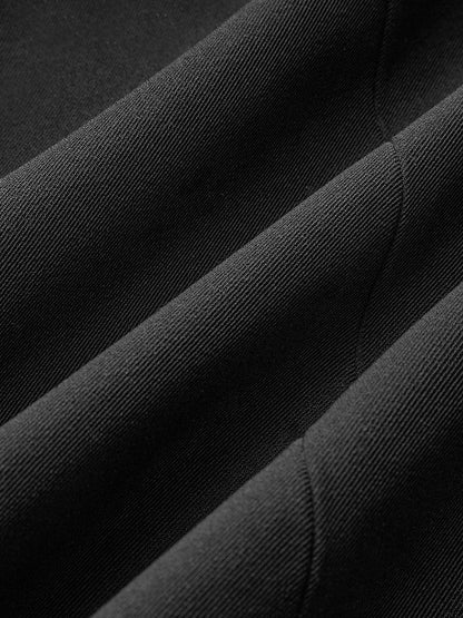 Abrigo largo tipo blazer con cuello y bolsillos