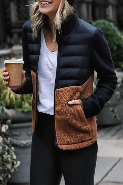 Abrigo casual con cuello mao