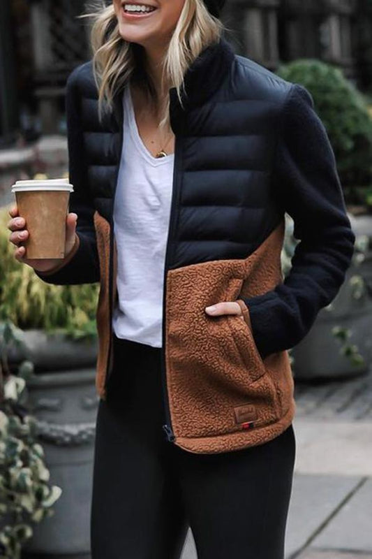 Abrigo casual con cuello mao