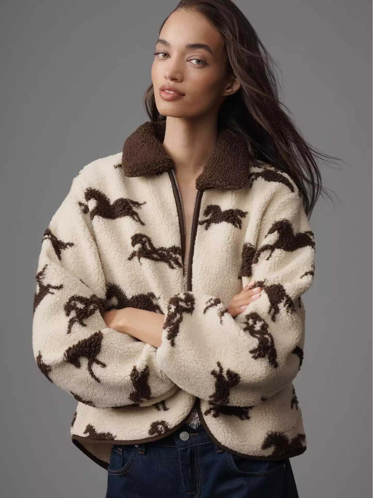 Liah™ | Chaqueta Sherpa Western Charm