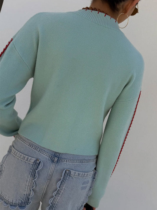 Cárdigan de punto con estampado de pulpo