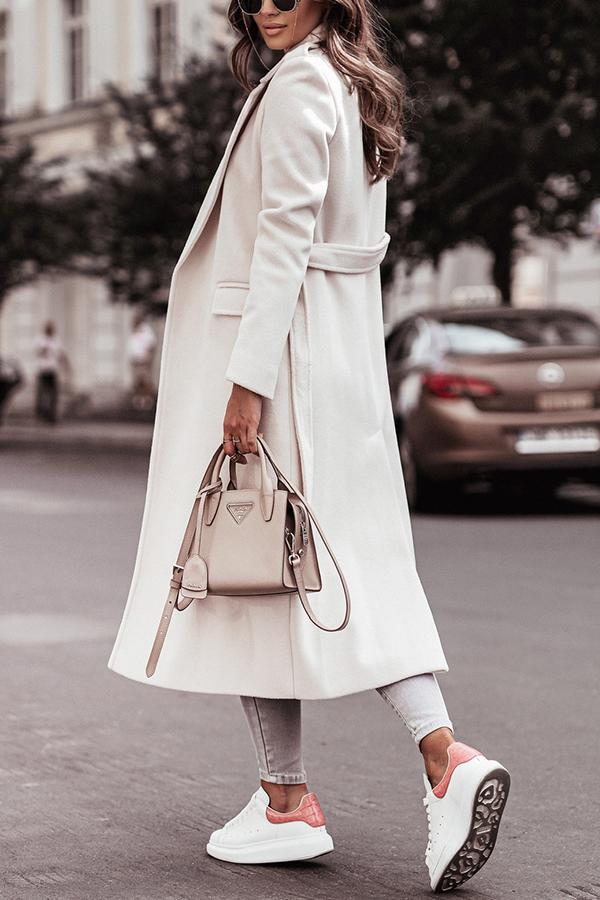 Abrigo largo de lana