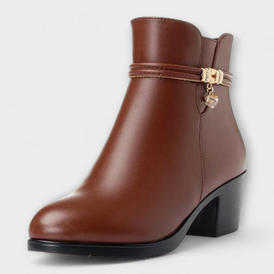 Emilija™ Botas de piel auténtica
