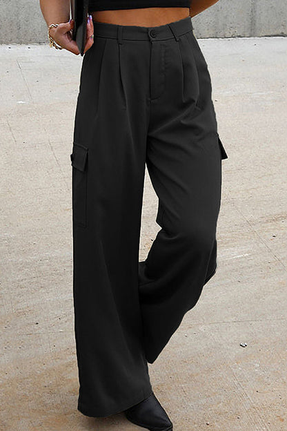 Petos anchos de cintura alta color sólido