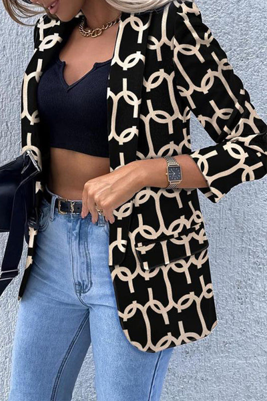 Blazer entallado con estampado sutil